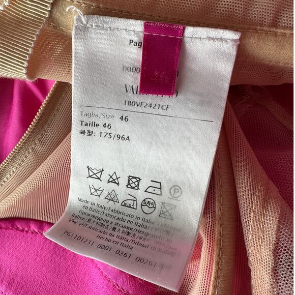 Valentino Pink Jumpsuit & Blazer Set Women IT 46/42 Strapless Wide Leg - Picture 10 of 16